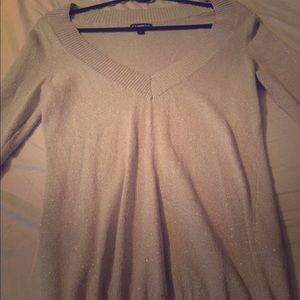 Satin long sleeve sweater